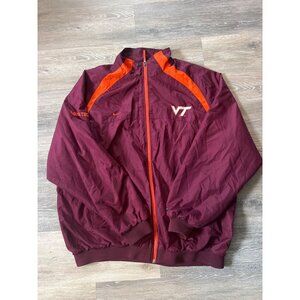 Vintage Nike Team Virginia Tech XL Windbreaker Jacket Maroon/Orange
